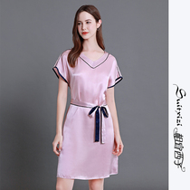Suitable Xizi heavy weight 19 mmi silk pajamas womens dress 100% Mulberry silk luxury home wear night dress