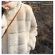 Danish mink fur coat short 2023 new women's winter imitation mink velvet young style stand collar fur top for women