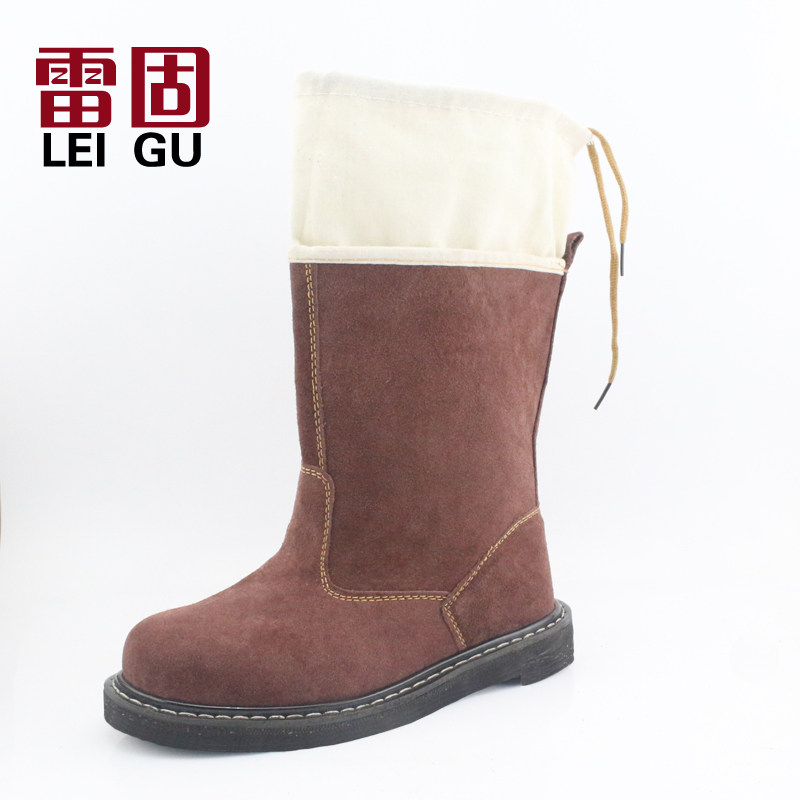 Lei Gu lốp đế cao cấp da bò bảo hiểm lao động giày nam mũi thép bảo hiểm lao động giày bảo hộ lao động giày thợ hàn giày da bò thoáng khí ủng nhựa cổ ngắn ủng cao su chống hóa chất
