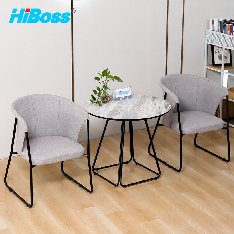 HiBoss modern minimalist talks table and chairs combined JHQT04 plate iron art table and chairs table One table two chairs-Taobao
