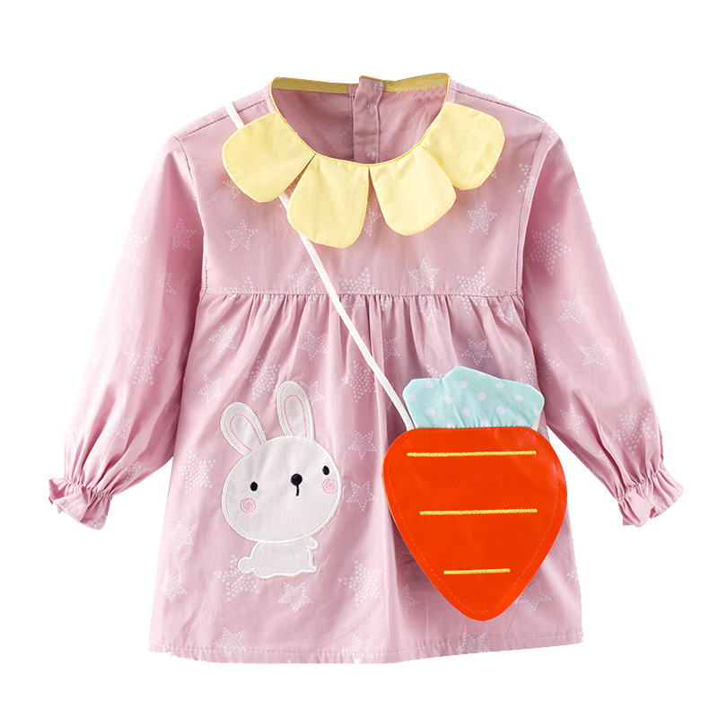 Cute Baby Story Cartoon Pure Cotton Eating Waterproof and Anti-Dirty