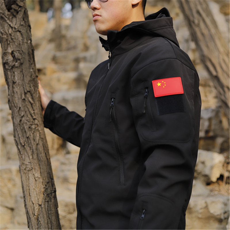 Tactical Assault Jacket for Hikers, Spring and Autumn Commuter Breathable Jacket, Fleece Softshell Waterproof Windproof Mountaineering Clothing
