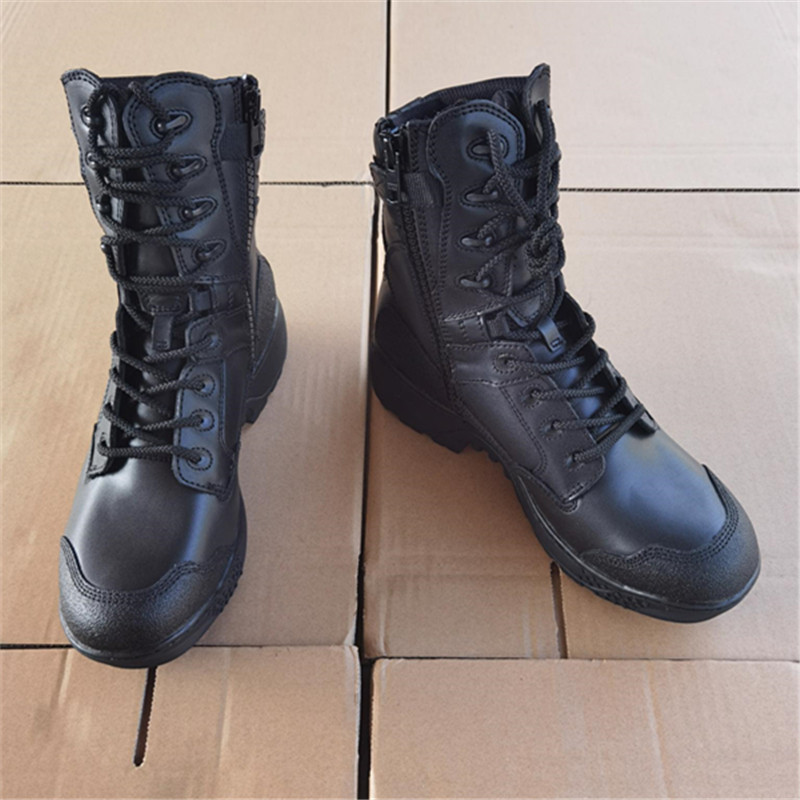 Snow Leopard Winter Black Tactical Boot Side Laced Combat Boots