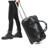 Вместительная и большая сумка для путешествий, чемодан, портативная складная полиуретановая сумка через плечо