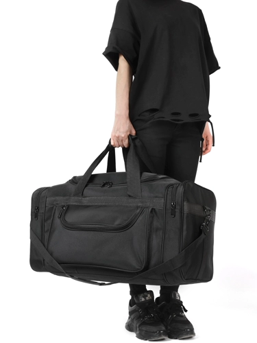 Вместительная и большая прочная сумка для путешествий подходит для мужчин и женщин, водонепроницаемая портативная сумка на одно плечо, ткань оксфорд