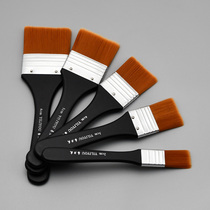 Paint brush oil paint brush board brush acrylic gouache watercolor paint row of strokes painted beauty clean nylon brush