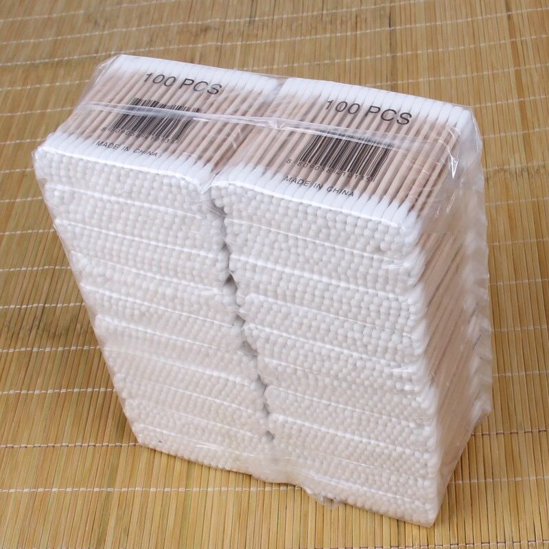 100-2000 cotton swabs, double-ended wooden swabs, sanitary cotton swabs, double-ended cotton swabs, makeup remover, makeup, beauty cleaning