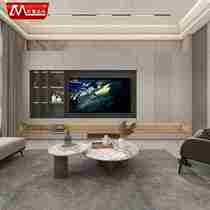 Modern simple style white aluminum alloy TV cabinet custom-made home apartment living room background storage TV cabinet