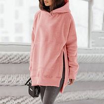 Loose Winter Coat Dress Hoodie Pullover Sweater Solid