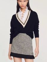 2023 2023 Autumn New Brand s Preppy Style Black VNeck Sweater