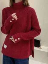 Womens Turtleneck Solid Color Sweater 2023 AutumnWinter