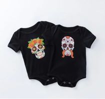 Newborn Baby Boy Clothes Skull Print Style Jumpsuits Short