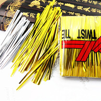 Gift packaging sealing tie wire packaging bag gold and silver tie wire snacks cake dessert jewelry bag tie mouth