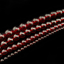 Pomegranate red crystal round beads diy round beads loose beads beaded accessories handmade beaded crystal bracelet pendant accessories