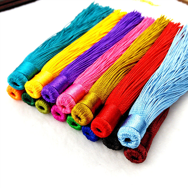 Car hanging tassel medium size with show knot art diy handmade material jewelry hanging tassel Chinese knot ancient style hanging ornament bookmark