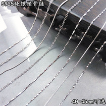 S925 Sterling Silver Necklace Rope Net Red Same Style Qiaoyin Same Style Student Fashion Clavicle Chain Sterling Silver Necklace