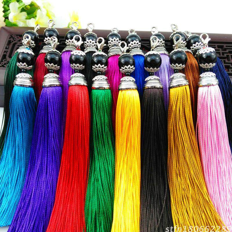 Lobster buckle tassel DIY collocation bag Chinese knot tassel bookmark door curtain cross rust car pendant hanging tassel jewelry