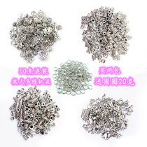 Tibetan silver accessories bag 50g mixed pendant torso bead string hole fish accessories material diy bracelet anklet accessories