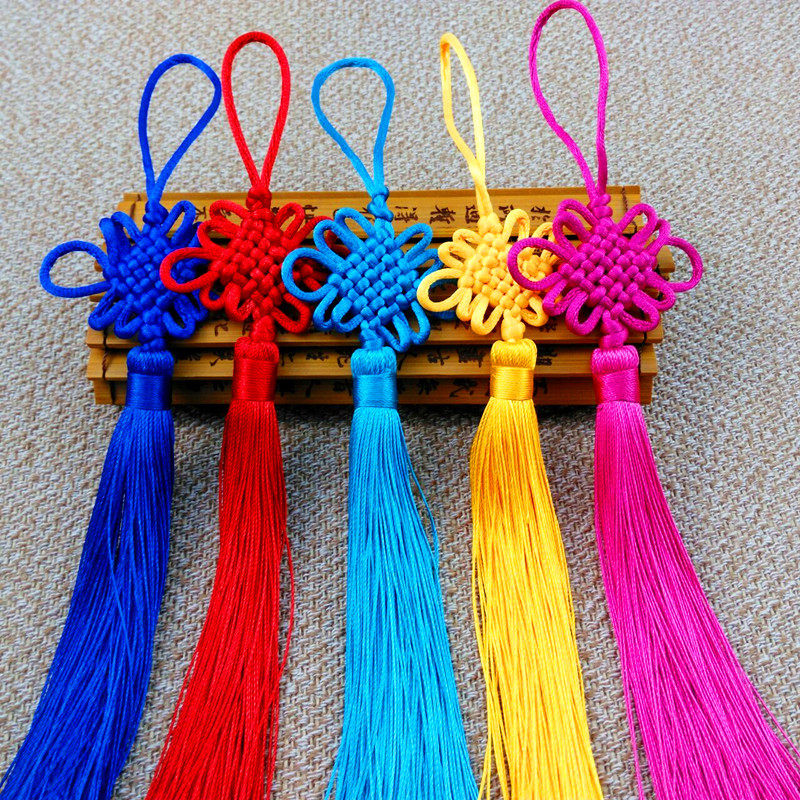 6 sets of 12 knots set, tassel clothing accessories abroad, Chinese knot handmade DIY tassels, car hanging Chinese knot tassels