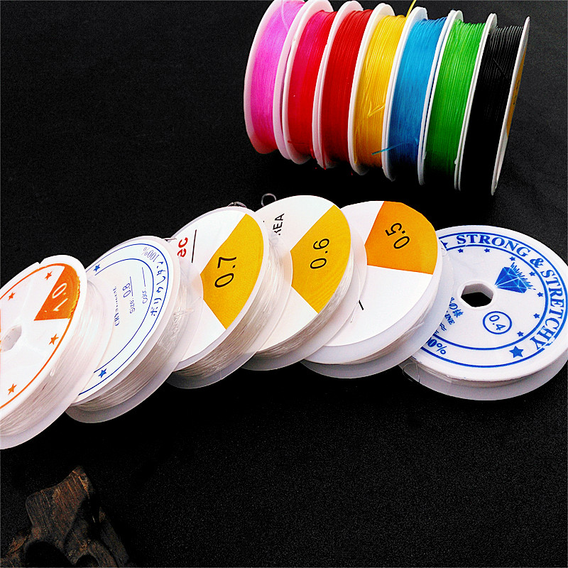 Crystal round rope elastic line wear bracelet elastic line elastic line rubber band line hand crystal line beaded line rope