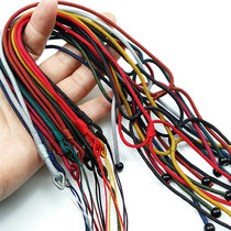 Adjustable black double bead necklace rope mens and womens style hand-woven necklace rope jade pendant emerald safety buckle lanyard