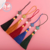 Изысканный аксессуар из белого нефрита, USB-флеш-накопитель, мобильный телефон, защитный чехол с кисточками