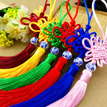 Qinghua Ceramic Bearl Set of China Pearl Fluid Su Scub Car Accessories Traditional Famous Chinese Knot