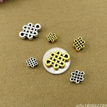 Tibetan silver Chinese knot back cloud DIY handmade Tibetan silver accessories Tibetan auspicious knot silver jewelry accessories material Tibetan silver pendant