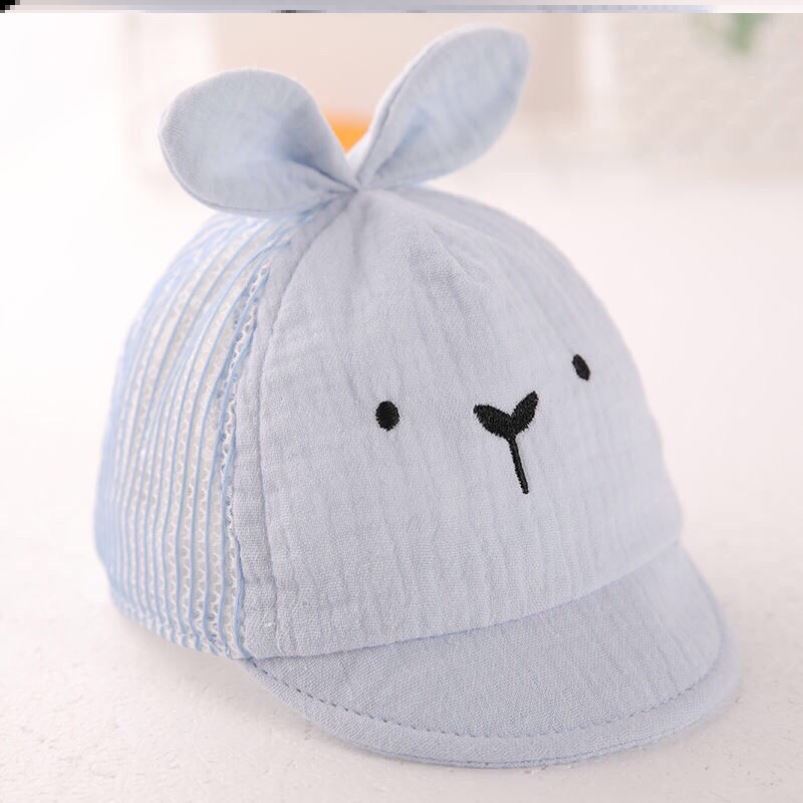 Small lunar age Baby shading hat tire cap Spring Summer thin section 0-3 months Baby cotton beginner baby male and female Duck Tongue Cap