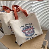 Canvas bag horizontal female student portable shoulder bag Japanese Harajuku Korean version of large-capacity literary class book bag