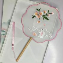 Group Fan Dance Special Fan Ancient Wind Female Embroidery China Wind Hanfu 100 Hitch Qipao Dance Walk Show Transparent Silk Quality