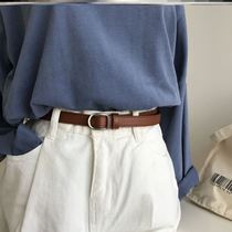 Belt female summer soft Korean version of Korea East Gate Black thin belt male student Joker pants decoration tide small belt