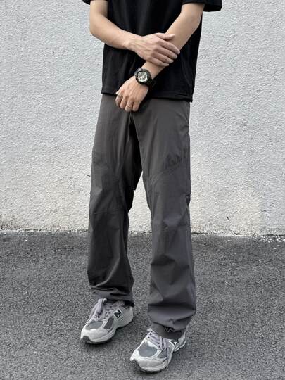 Grozny Bird Home 3.0 Fleece-Lined Three-Dimensional Scimitar Cronin Softshell Casual Straight-Leg Sports Quick-Drying Hiking Pants for Men