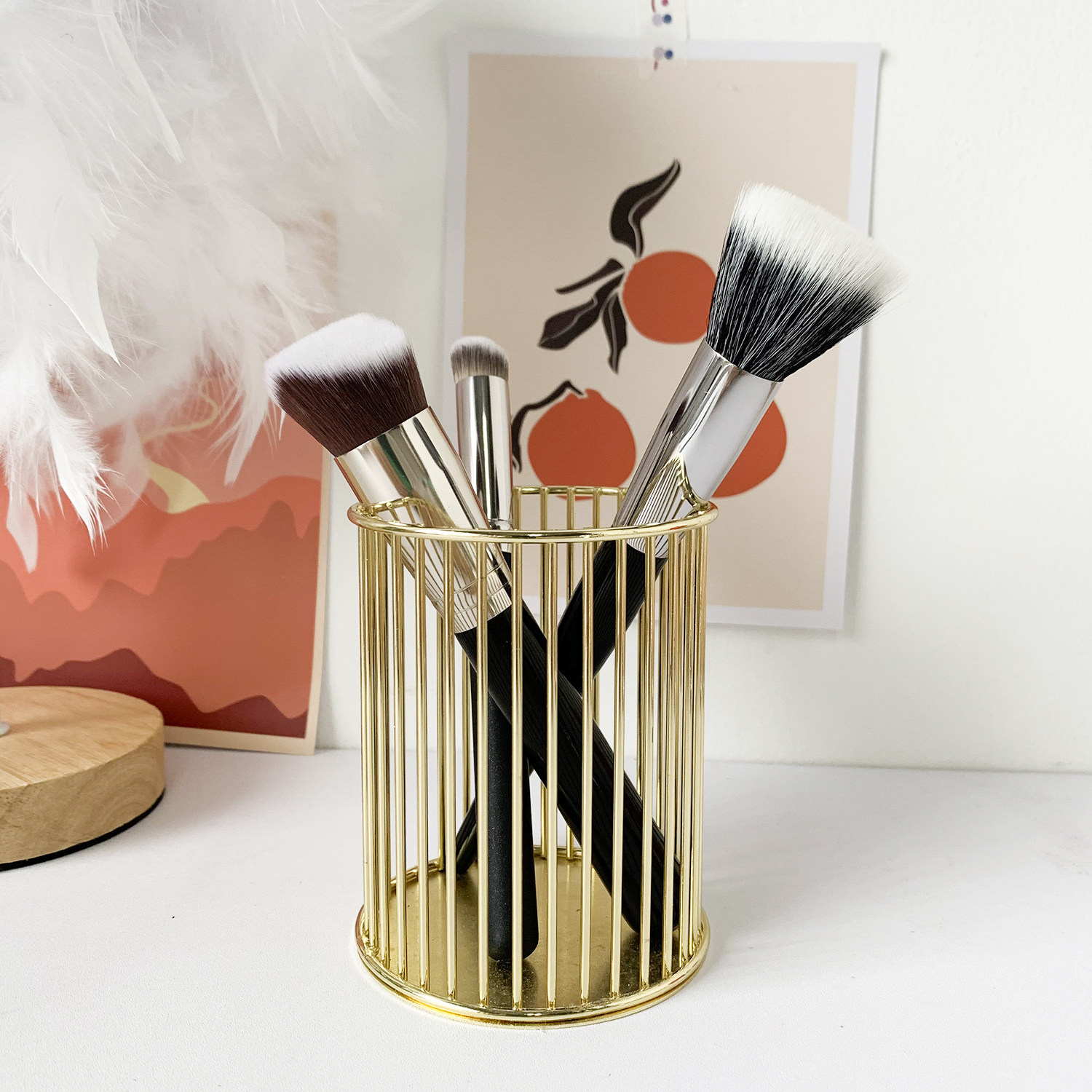 Throw Away Home Cang Canton Makeup Jacket Brushed Natural Fainting Wool Dot Color Brush Provincial Powder Pink Bottom Brushed Veil flawless brush 