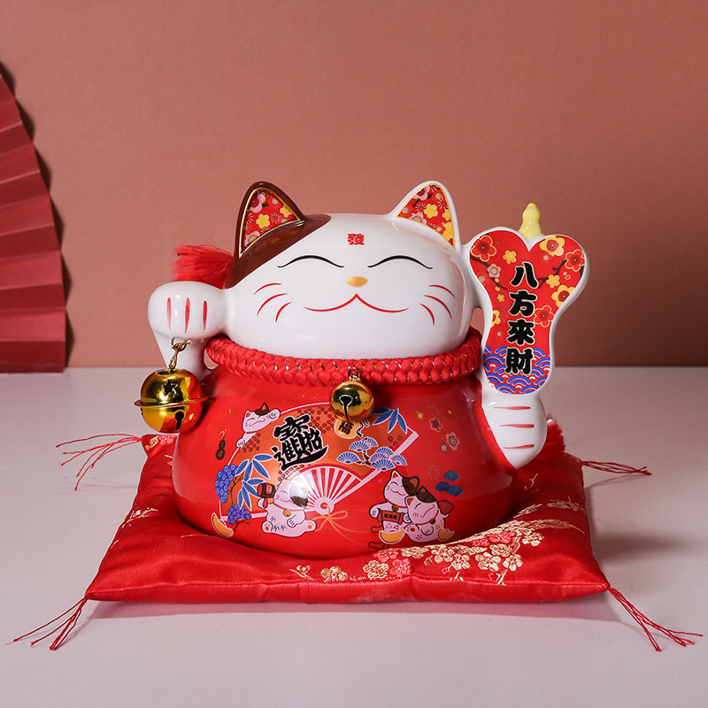 Bill of sale Cat Ceramics Deposit Money Pot Deposit Money Barrel Shop Opening for Gift Festive Home Living Room Xuan Guan Jo Relocation
