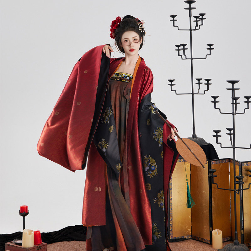 Yutang original [Национальный цвет Тяньсян] женская юбка Hanfu, сшитая в стиле Тан, новинка 2024 года, юбка длиной до груди из восьми частей, повседневный костюм на осень и зиму Изображение 1
