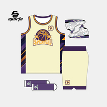 Childrens professional basketball uniforms customized mens and womens college sports training clothing quick-drying breathable game jersey set