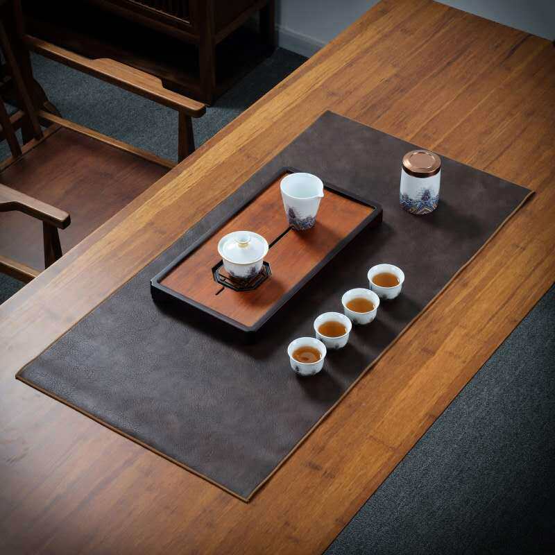 Modern Home Leather Tea Mat Creativity Table Flag Waterproof Tea Mat Nordic Wind Minimalist Tea Table Cloth Tea Set Accessories-Taobao