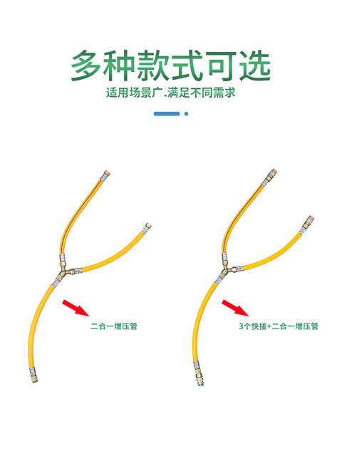 Sprayer water outlet two-in-one set two-hole in-one booster connector connecting pipe three-cylinder plunger pump pressure booster