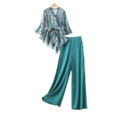 Элитные летние шифоновые штаны, комплект, европейский стиль, легкий роскошный стиль