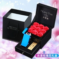 Подарочная коробка романтической розы-синий (бесплатная настройка)