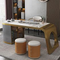 Light Extravagant Tea Table Chair Combination Modern Minima Tea Table Invisible Burning Water Jug Integrated Tea Table Balcony Rockboard Tea Table