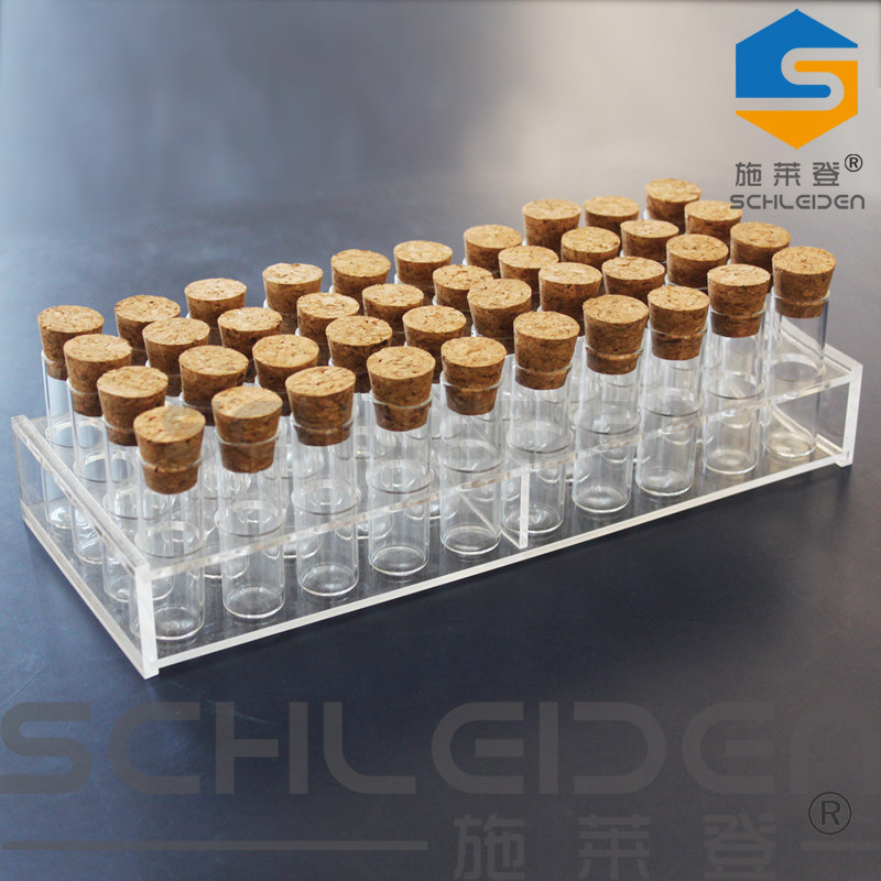 10ml（20*60mm平底） 带木塞玻璃瓶 带透明瓶架 40套 套装