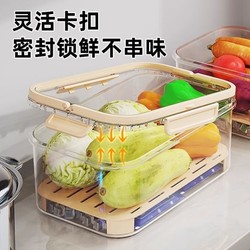 Double-Layer Fresh-Keeping Box Satchel Multigrain Vegetable Refrigerator Lunch Box Outdoor Picnic Blue Snack Fruit Storage Box