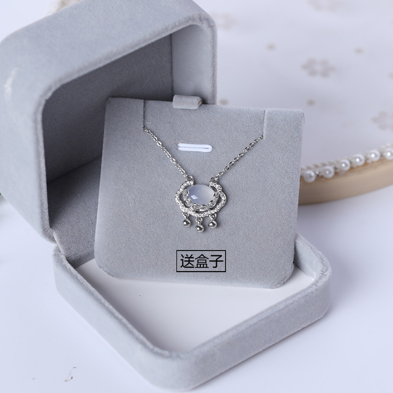 Благоприятное облако Ruyi lock безопасное ожерелье с замком женское летнее ожерелье из чистого серебра с долговечным замком кулон ключицы ювелирные изделия сказочная аура не выцветает