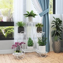 Flower Shelf Interior Iron Art Multilayer Shelving home Balcony Multi-Meat Green flower Flower Pot shelf minimalist Living room floor-style
