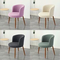 Curved chair cover universal all-inclusive simple modern summer fabric universal thickened back elastic semi-circular stool cover