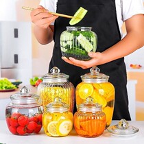 Canned bottle empty bottle large high temperature resistant glass homemade retortable old-fashioned chili sauce jam honey sealed transparent