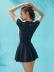 Đồ bơi Mizuno mùa hè dành cho nữ một mảnh váy boxer kiểu dáng ngắn tay che bụng giảm béo tập hợp chống nắng bảo thủ đồ bơi cỡ lớn bộ đồ tắm biển nữ kín đáo bộ đồ bơi nữ kín 