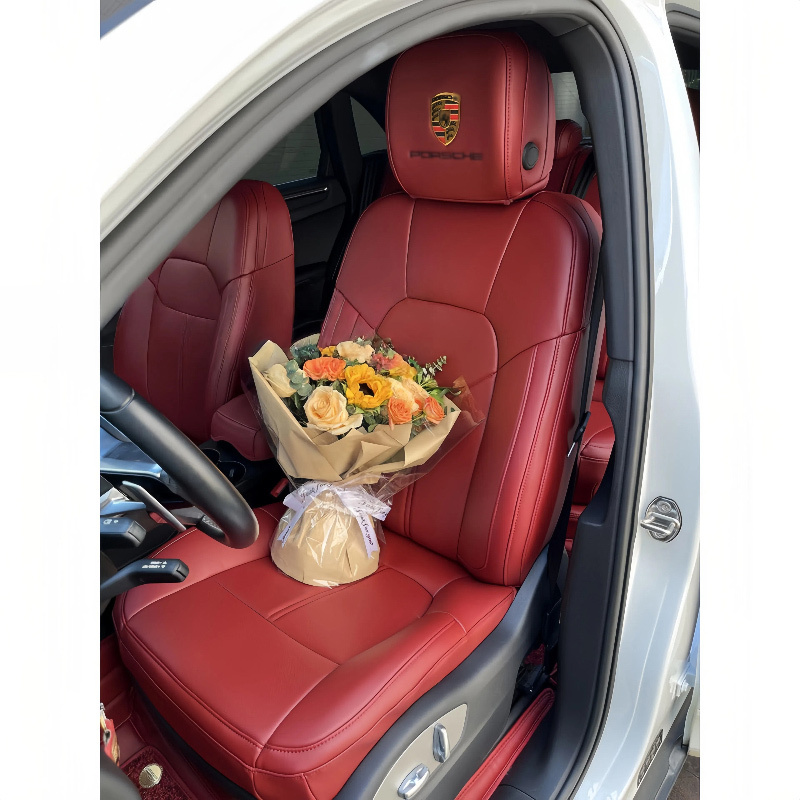 Porsche Cayenne Car Seat Cushion Macan Full Surround Special Seat Cushion Panamera 718 Genuine Leather Car Seat Cover